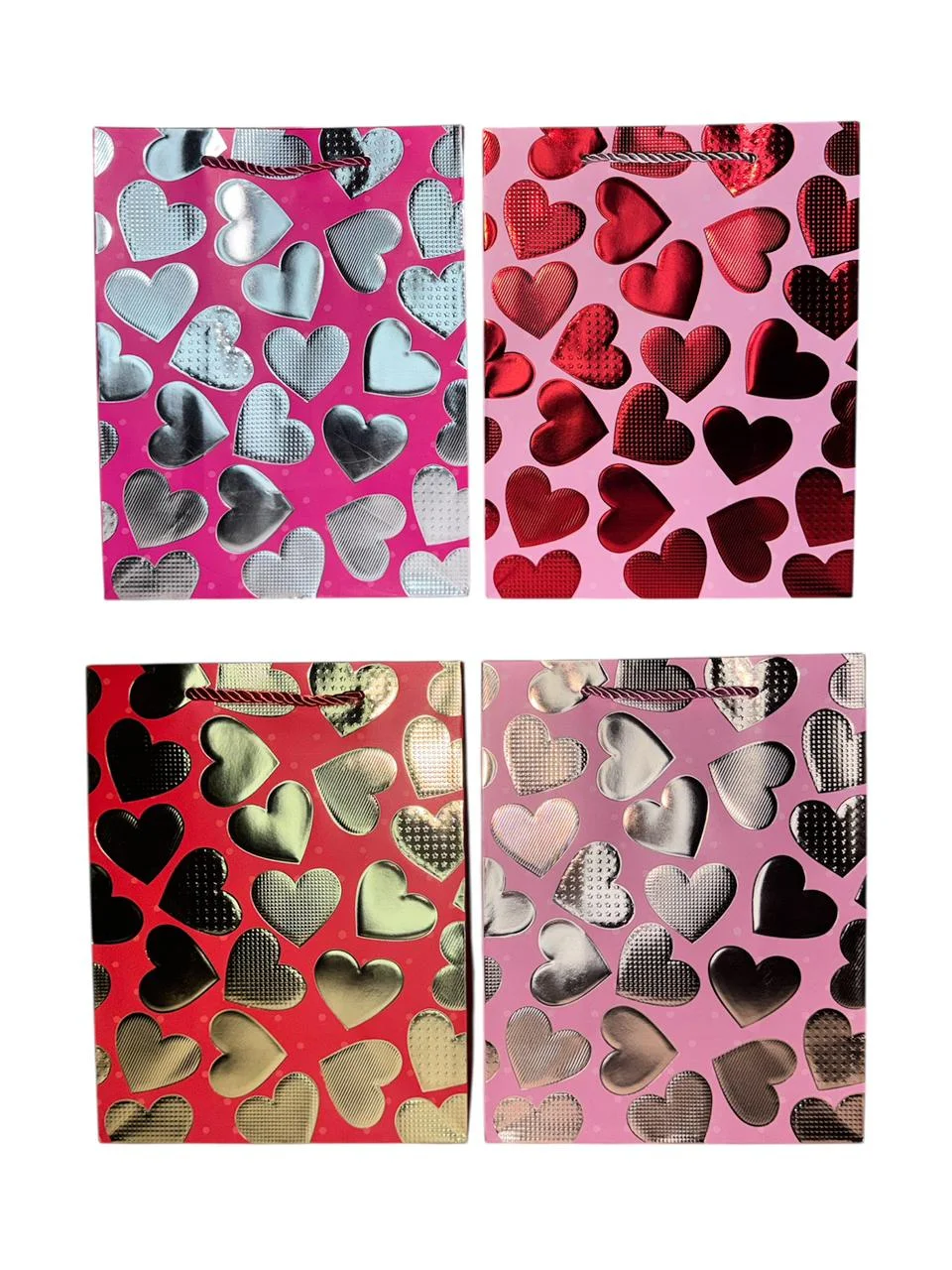 Bolsa Premium Brillo Corazones XL