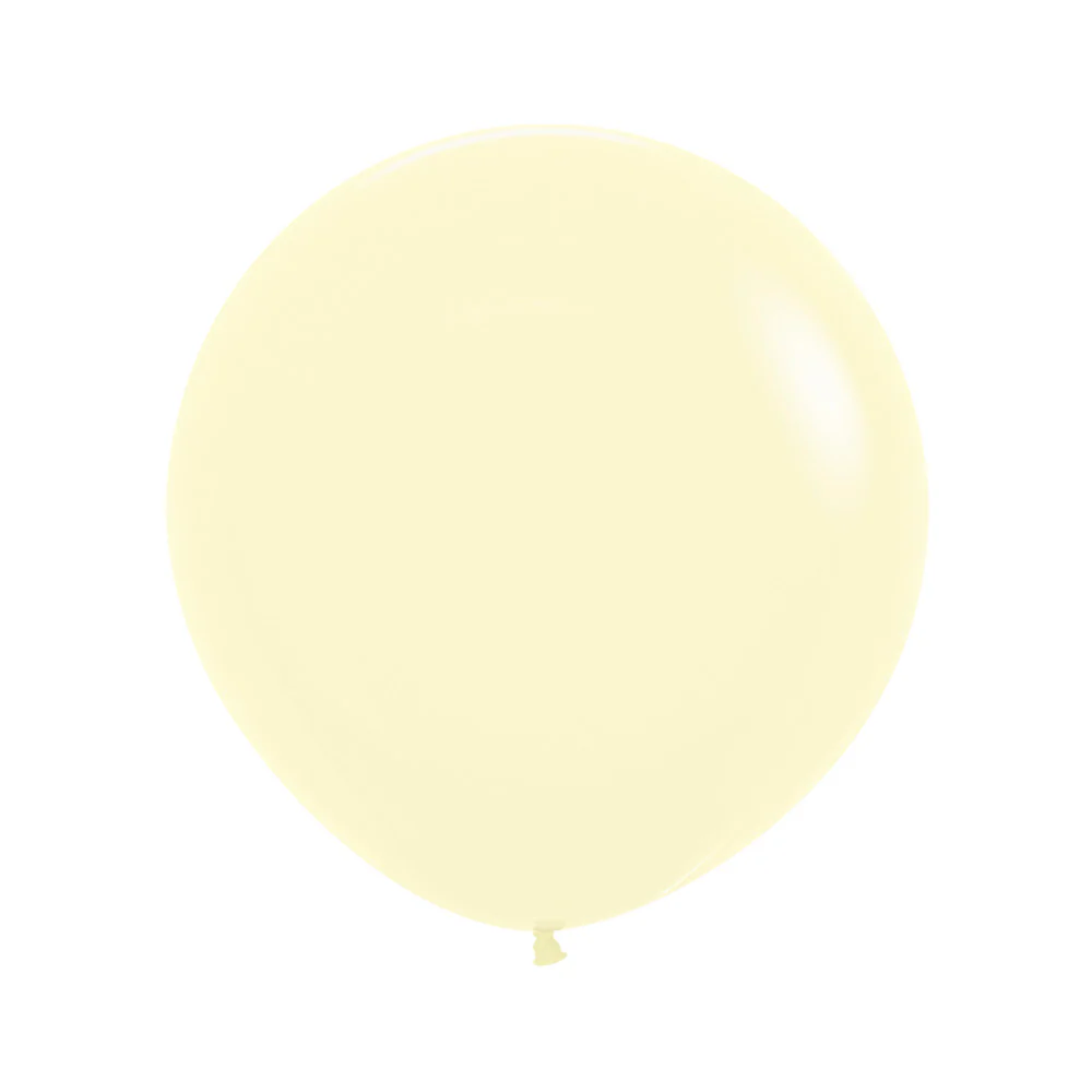 GLOBO LATEX REDONDO PASTEL MATE AMARILLO