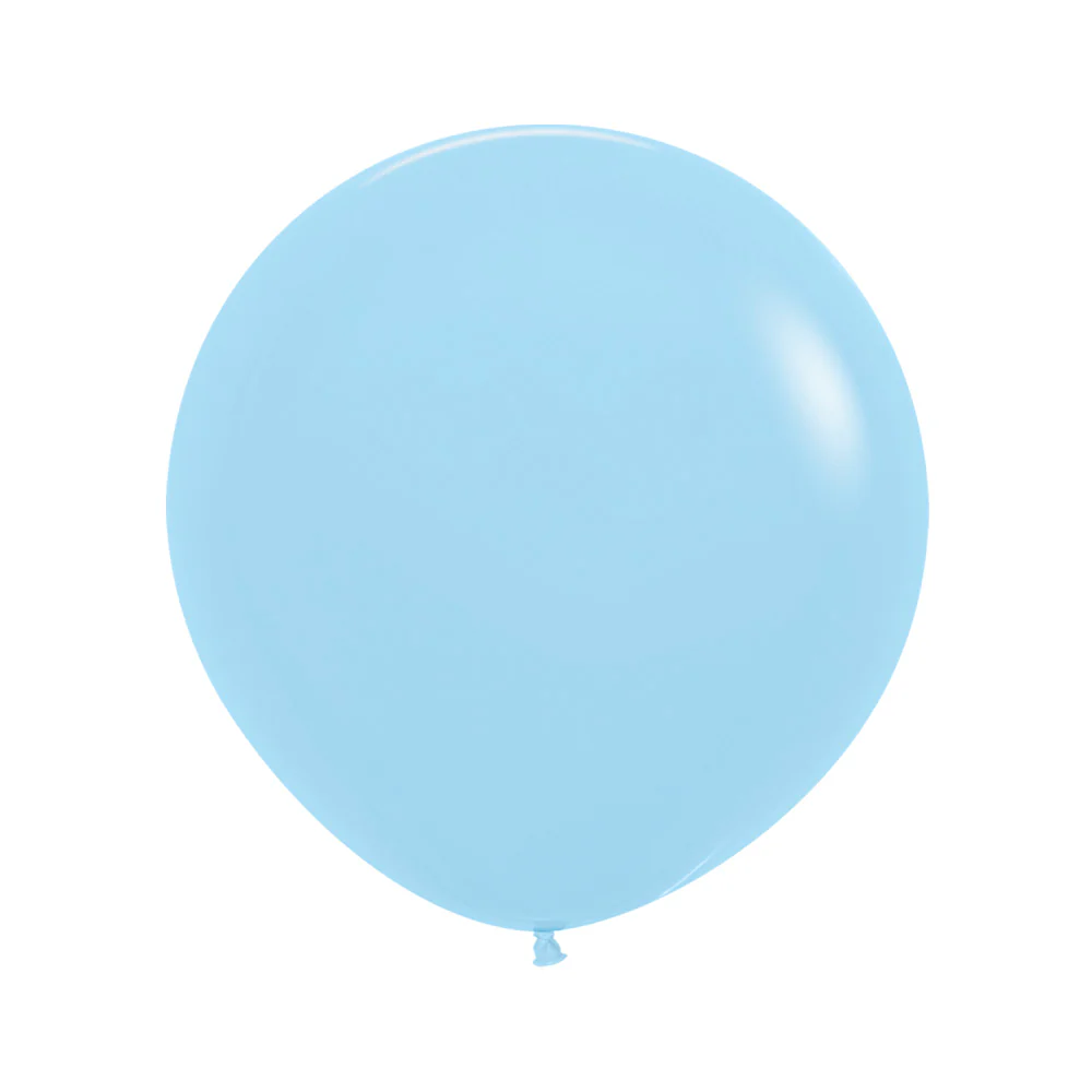 GLOBO LATEX REDONDO PASTEL MATE AZUL