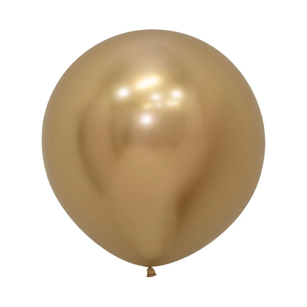GLOBO LATEX REDONDO REFLEX DORADO